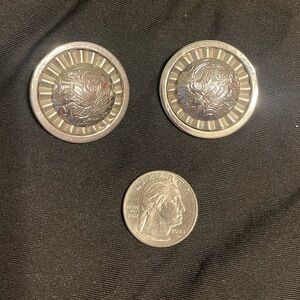 Vintage Silver Floral Concho Clip-on Earrings